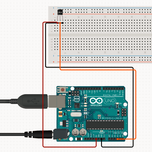 Build a Circuit with the LM35 Temperature Sensor